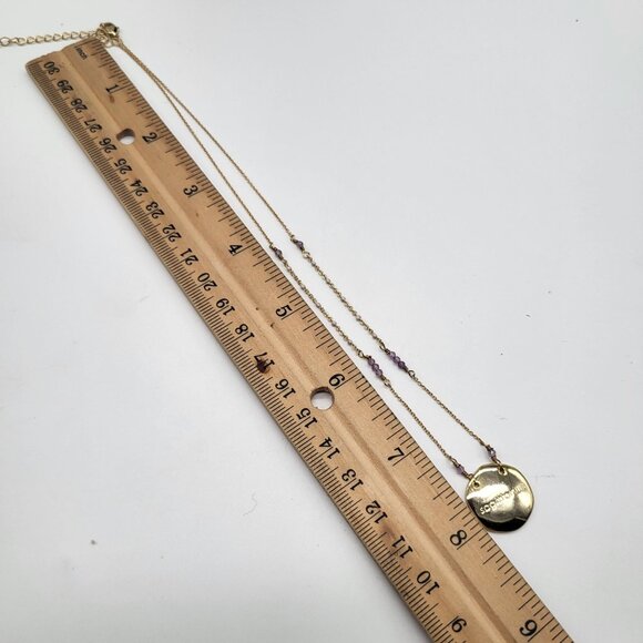 Luna Norte Sagittarius Necklace Gold Tone Purple Faceted Beads Zodiac - Picture 6 of 13